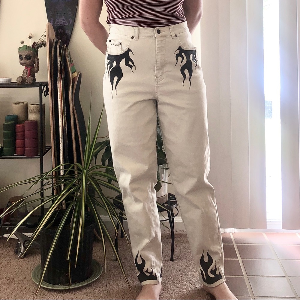 Vintage Custom Flame Jeans